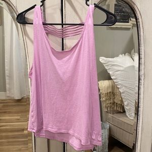 PINK Open Back Tank Top